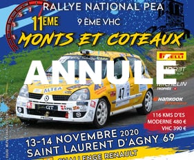 Le Rallye Monts Et Coteaux 13 14 Novembre 2020 Est Annule Clio R3t Alps Trophy